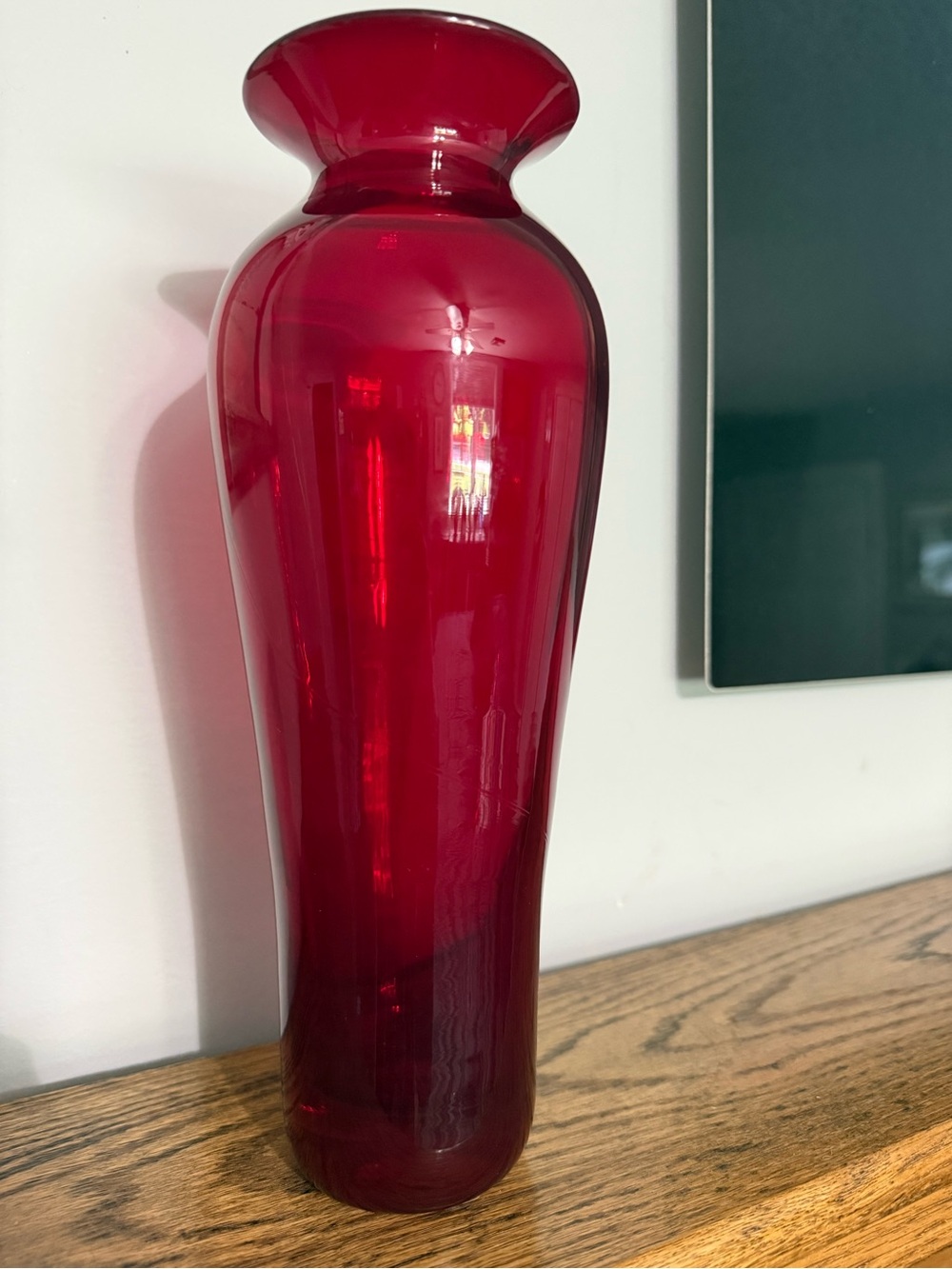 Blenko Red Glass Vase